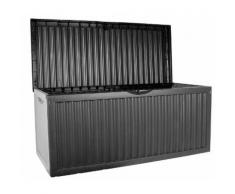 KISSENBOX Gartentruhe Truhe Gartenbox|330L|120x52x54cm|Kunststoff|anthrazit