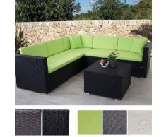 Poly-Rattan Sofa-Garnitur ROM Basic, Sitzgruppe Lounge-Set, Alu ~ Variantenangebot