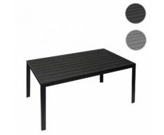 Gartentisch HWC-G12, Balkontisch Tisch, WPC Holzoptik Stahl 150x90cm ~ Variantenangebot