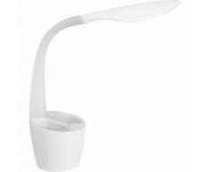 Schreibtischlampe mit Stiftehalter, weiß