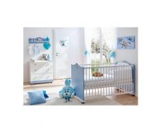 Ticaa Babymöbel-Set »Prinz/Prinzessin«, (Set, 3-tlg), Bett + Wickelkommode + Wandregal, blau