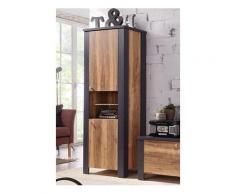 Vitrine, Höhe 181,5 cm, Trendmanufaktur, braun