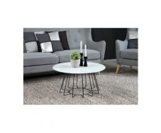 andas Couchtisch »Carola«, mit einer Tischplatte aus Glas und einem schönen Metallgestell in unterschiedlichen Ausführungen, schwarz