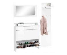 borchardt Möbel Garderoben-Set »Oliva«, (Set, 3-tlg), hängender Schuhschrank, weiß