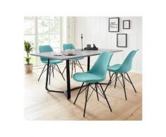 Homexperts Essgruppe, (Set, 5-tlg), grau