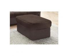 DOMO collection Polsterhocker, braun, Kunstleder SOFTLUX®-Struktur