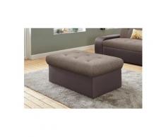 DOMO collection Polsterhocker, braun, Kunstleder SOFTLUX®-Struktur