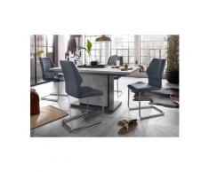 Homexperts Essgruppe »Bärbel/Amelie«, Breite 140 cm mit Auszug und 4 Stühle, grau