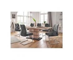 Homexperts Essgruppe »Bonnie«, Breite 160 cm mit Auszug und 4 Stühlen, grau