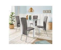 Essgruppe »Norma/Nicky«, (Set, 5 tlg), Breite 80 cm, bestehend aus 4 Stühlen und einem Esstisch, Neckermann, grau