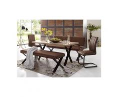 Homexperts Essgruppe, (Set, 5-tlg), braun, 140 cm