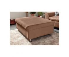DOMO collection Polsterhocker, braun, Luxus-Microfaser