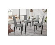 Essgruppe »Danny«, (Set, 5-tlg), mit eckigem Tisch und 4 Stühlen, Neckermann, grau