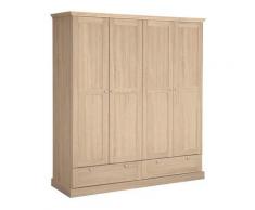 Home affaire Kleiderschrank »Binz« in unterschiedlichen Breiten und zwei Farbvarianten erhältlich, beige, 161 cm x 180 cm x 55 cm
