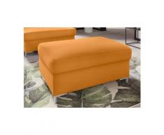 DOMO collection Polsterhocker, orange, Luxus-Microfaser