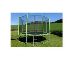 STAMM SPORTS Gartentrampolin, Ø 427 cm, Anti-Roll-Over-Schutz, farbig verkleidete Netzpfosten