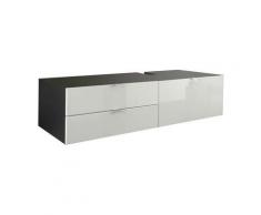 trendteam Waschbeckenunterschrank »Beach«, Schubkästen mit Soft-Close-Funktion, grau