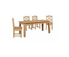 Home affaire Essgruppe »Vanda«, 3tlg oder 5tlg, aus massiver Kiefer, beige