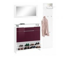 borchardt Möbel Garderoben-Set »Oliva«, (Set, 3-tlg), hängender Schuhschrank, weiß