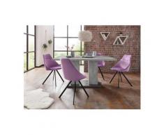 Homexperts Essgruppe »Nela-Tavia«, (Set, 5 tlg), Tisch - Breite 160 cm + 4 Stühle, grau