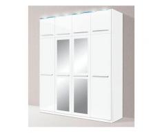 Kleiderschrank 2- bis 5-türig, Neckermann, weiß, 185 cm x 218 cm x 55 cm