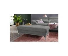 sit&more Polsterhocker, inklusive Federkern, grau, Luxus-Microfaser
