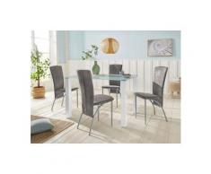 Essgruppe »Norma/Nicky«, (Set, 5 tlg), Breite 120 cm, bestehend aus 4 Stühlen und einem Esstisch, Neckermann, grau