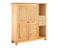 Home affaire Schuhschrank »Rauna« 2-türig, aus massiver Kiefer, 140 cm breit, beige, 150 cm