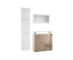 borchardt Möbel Garderoben-Set »Rena 2«, (Set, 3-tlg), mit Glasablage, braun