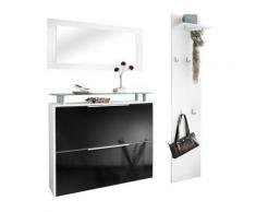 borchardt Möbel Garderoben-Set »Rena 2«, (Set, 3-tlg), mit Glasablage, schwarz