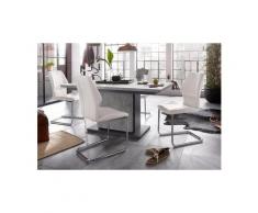 Homexperts Essgruppe »Bärbel/Amelie«, Breite 160 cm mit Auszug und 4 Stühle, grau