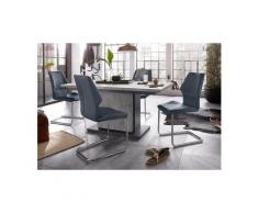 Homexperts Essgruppe »Bärbel/Amelie«, Breite 160 cm mit Auszug und 4 Stühle, grau