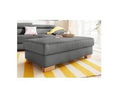 DOMO collection Polsterhocker, silber, Struktur fein