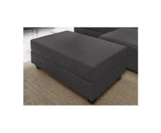 TRENDMANUFAKTUR Polsterhocker, mit Stauraumfach und Federkern, grau, Struktur-Luxus-Microfaser ALCAZAR