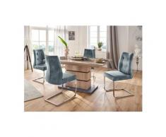 Homexperts Essgruppe »Bonnie«, Breite 140 cm mit Auszug und 4 Stühlen, blau