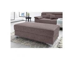 DOMO collection Polsterhocker, grau, Struktur fein