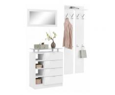 borchardt Möbel Garderoben-Set »Dolly«, (Set, 3-tlg), mit Metallgriffen und Hochglanzfronten, weiß