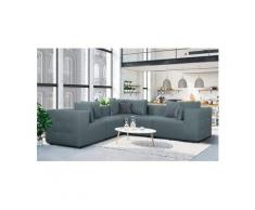 Places of Style Ecksofa »Novum«, gleichschenklig, wahlweise Holzregal in Armlehne links oder rechts, grün, Struktur, 261 cm x 74 cm x 261 cm