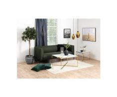 andas Couchtisch »Alina«, aus Glas mit Mamor Print Gestell aus goldenem Chrom