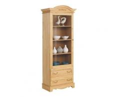 Home affaire Vitrine »Romantika« aus massiver Kiefer, 1-türig, Breite 74 cm, beige