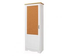 Home affaire Dielenschrank »Trinidad«, mit praktischer Pinnwand, Breite 69 cm, weiß