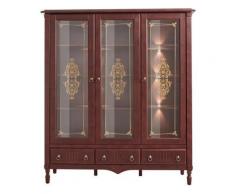 Leonique Vitrine »Jolly« 3-türig, inklusive Beleuchtung, 180 cm breit, braun