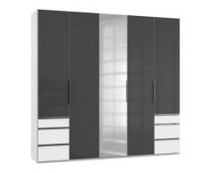 Fresh To Go Kleiderschrank »Level« mit Glastüren, weiß, 250 cm x 236 cm x 58 cm