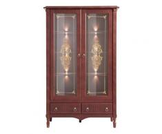 Leonique Vitrine »Jolly« 2-türig, inklusive Beleuchtung, 127 cm breit, braun