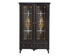 Leonique Vitrine »Jolly« 2-türig, inklusive Beleuchtung, 127 cm breit, schwarz