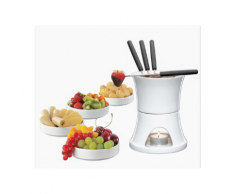 cilio Schokoladen-Fondue Set 10-teilig Ø 12 cm spülmaschinenfest Porzellan 107548