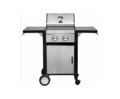 Burnhard 2-Brenner Gasgrill schwarz / silber 120172