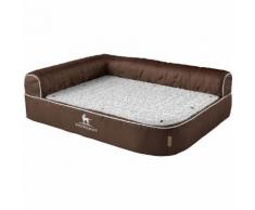 Knuffelwuff orthopädisches Eck Hundebett Arizona Braun, Lehne links 83 x 63cm