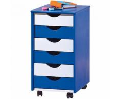 ABC Rollcontainer TITJE, blau/weiß
