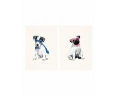 Geschirrtuch-Set, 2-tlg., Mops/Jack Russel, IMPRESSIONEN living